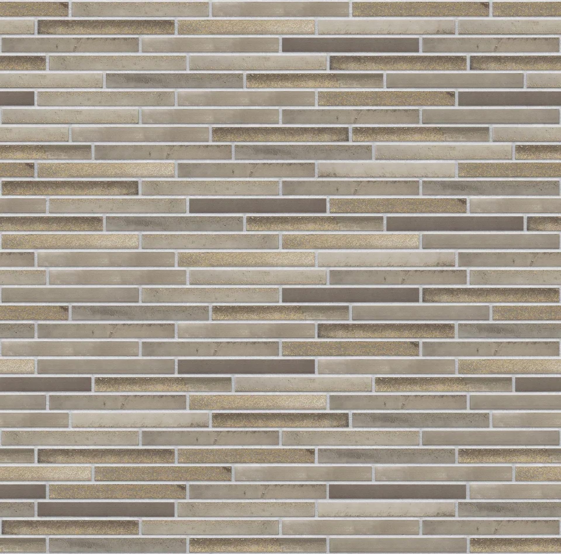 Fuga Dekorativna Cigla Listela Golden grey Bela